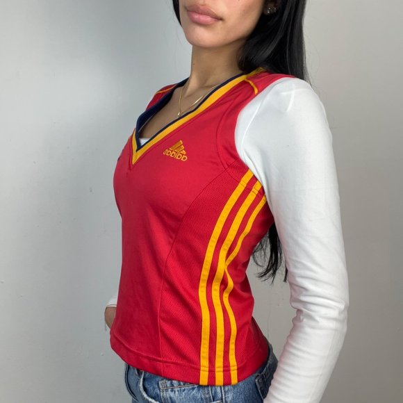 S- Y2k 2004 Woman’s Spain Adidas Football Jersey - Picture 4 of 5
